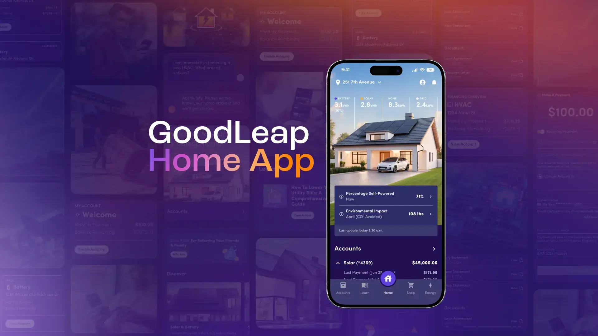 GoodLeap Home App Home Screen