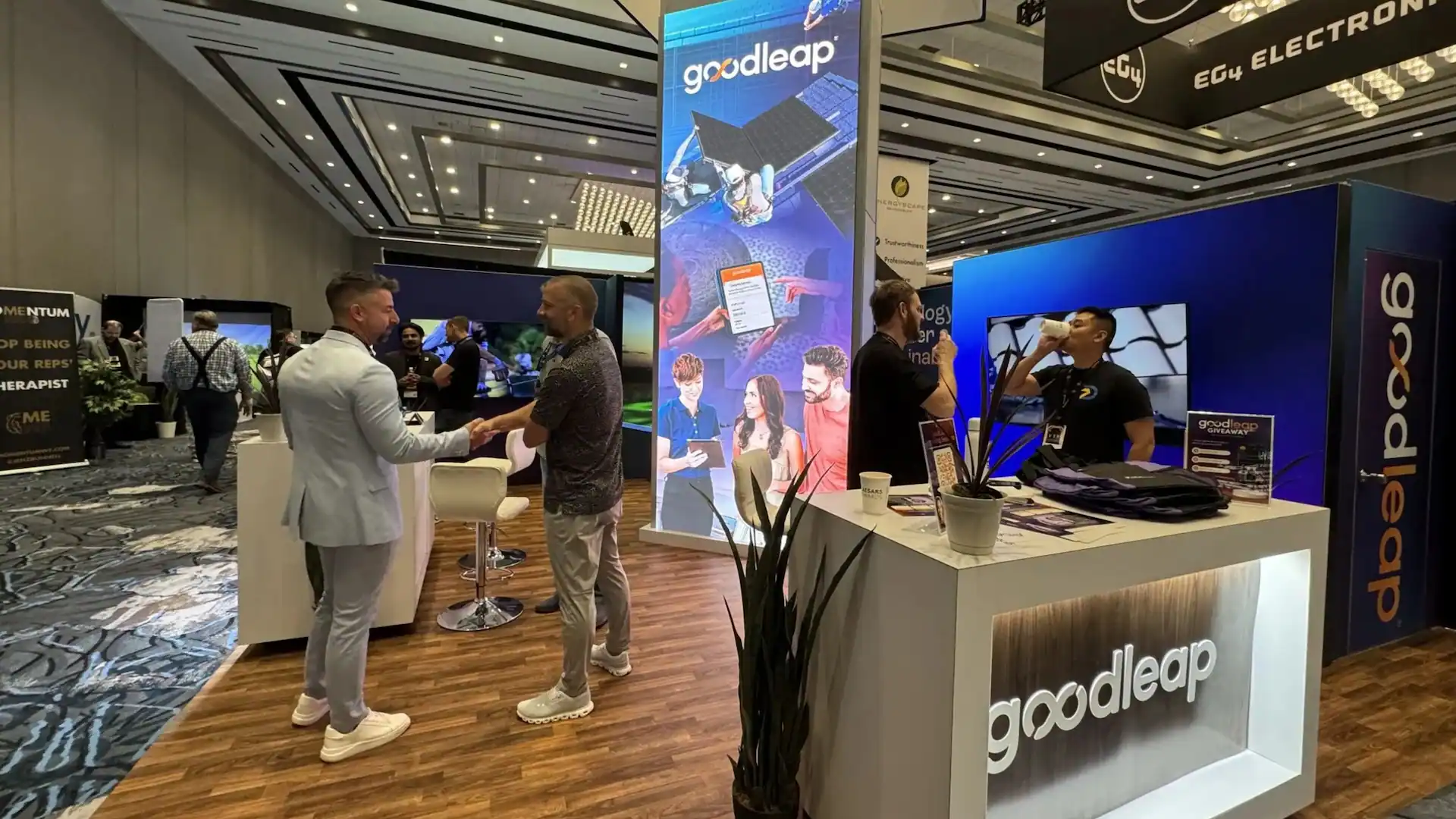 GoodLeap booth at expo for SolarCon