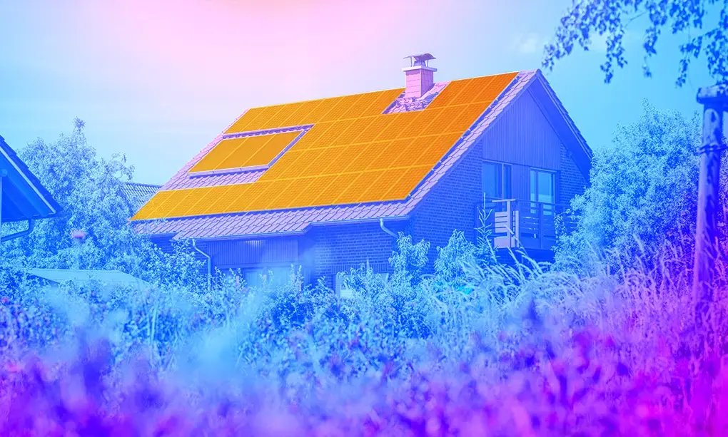 House with solar panels