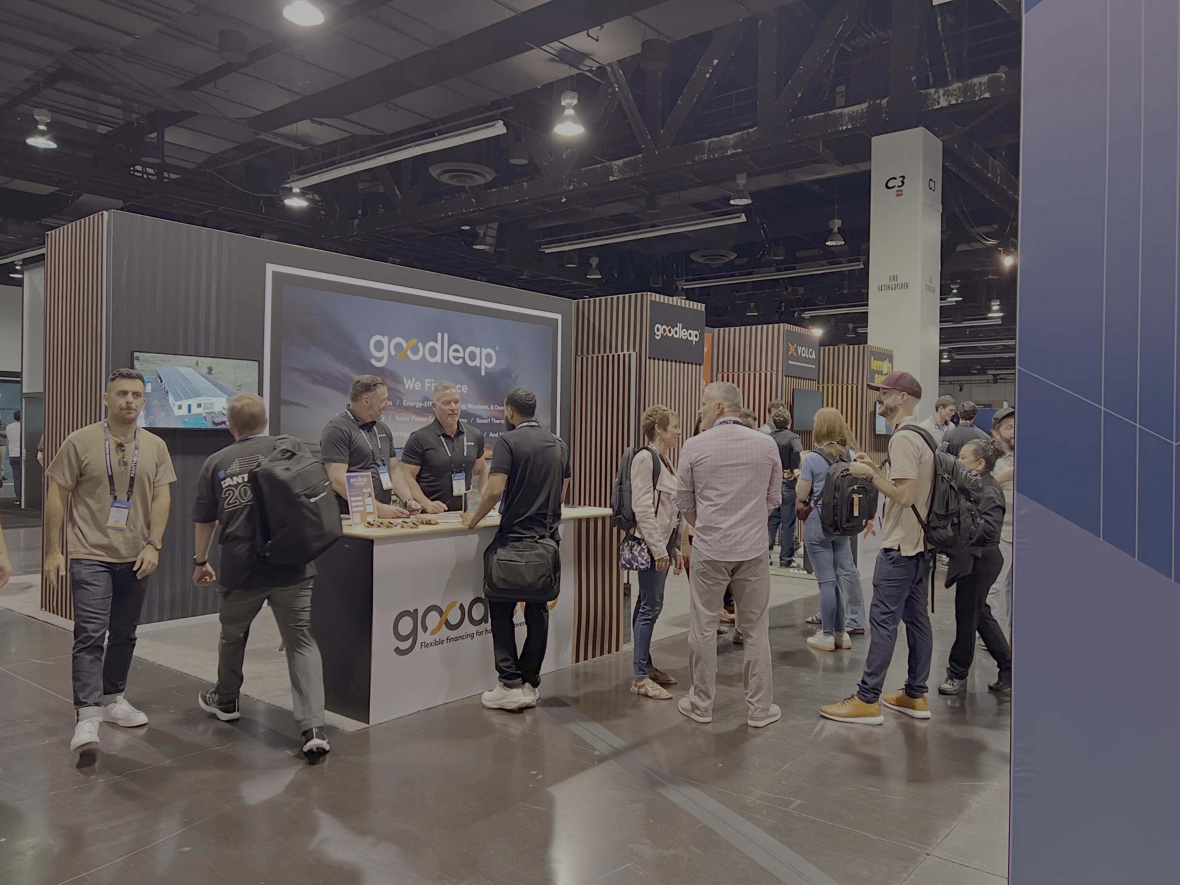 pantheon attendees at goodleap booth