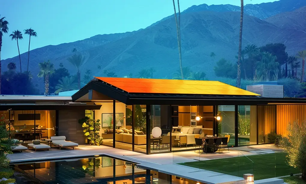 House with solar panels