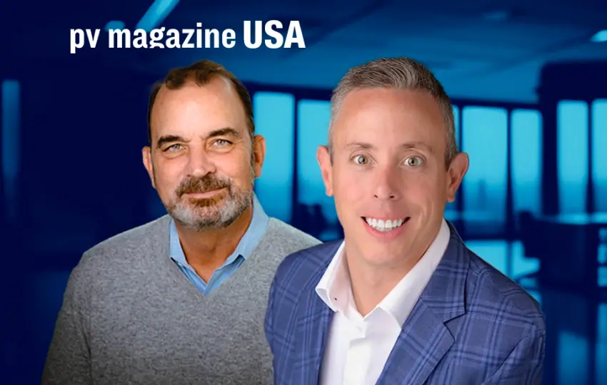 John Shrewsberry and Dan Lotano featured in a PV Magazine USA interview graphic.